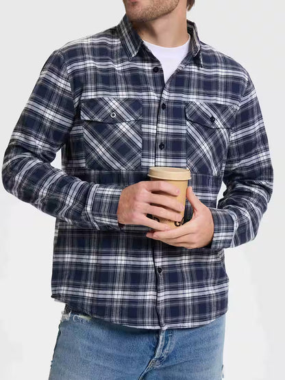 Herren Flanellhemd im karierten Casual-Look – Freizeit & Alltag
