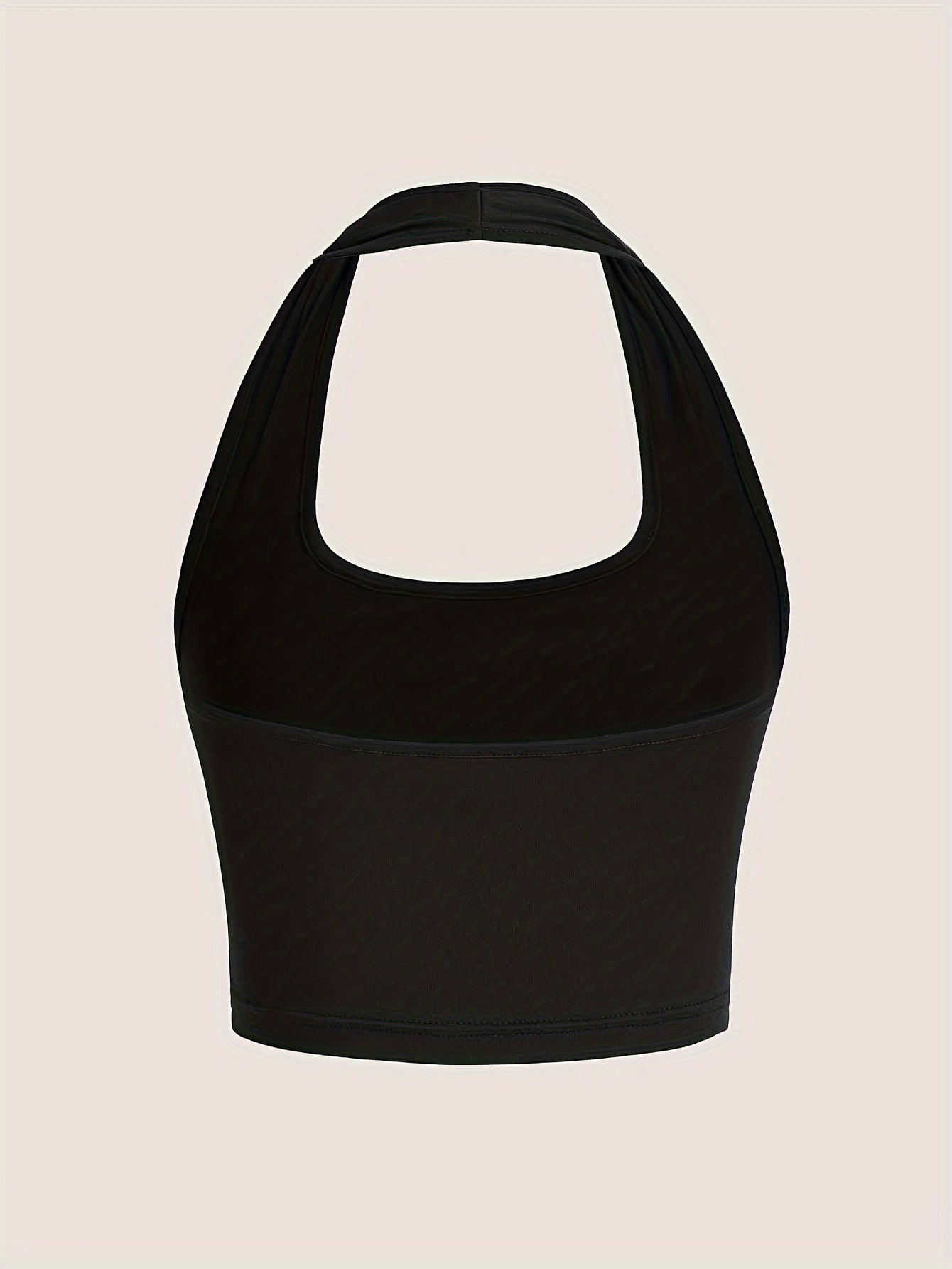 Damen Halterneck Crop Top – Rückenfrei, Sommer, Modisch, Freizeit