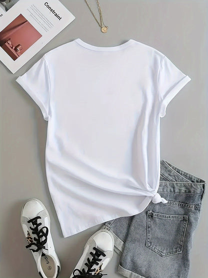Damen Sprüche T-Shirt mit lustigem Print – Lockeres Statement Shirt für Alltag und Freizeit