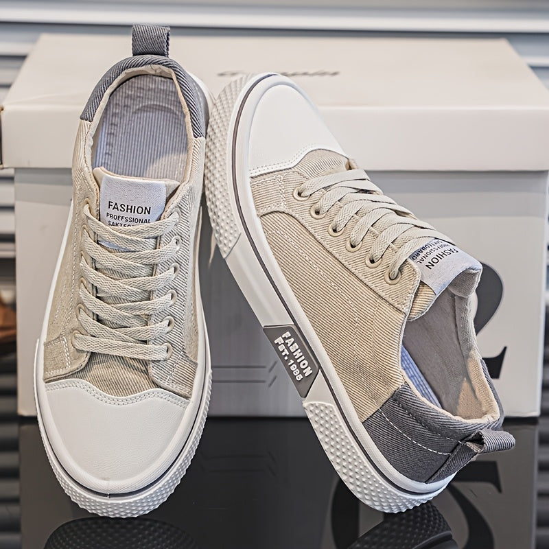 Herren Low-Top Sneaker im Retro-Skateboard Stil – Modische Freizeitschuhe für Alltag und Streetwear