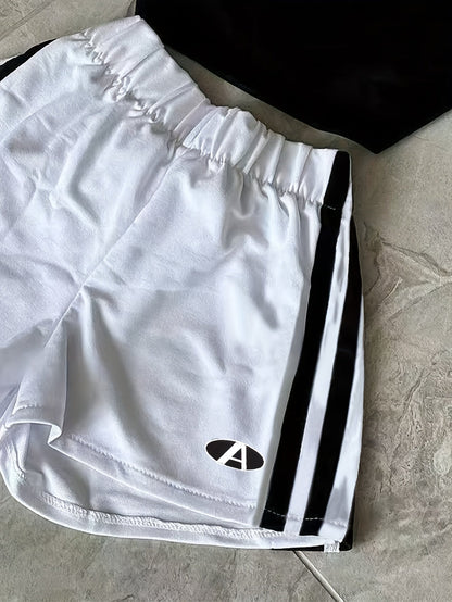 Damen Sportliches Zweiteiler Set – Modernes Crop Top und High-Waist Shorts, Athleisure Look, Fitness & Streetwear