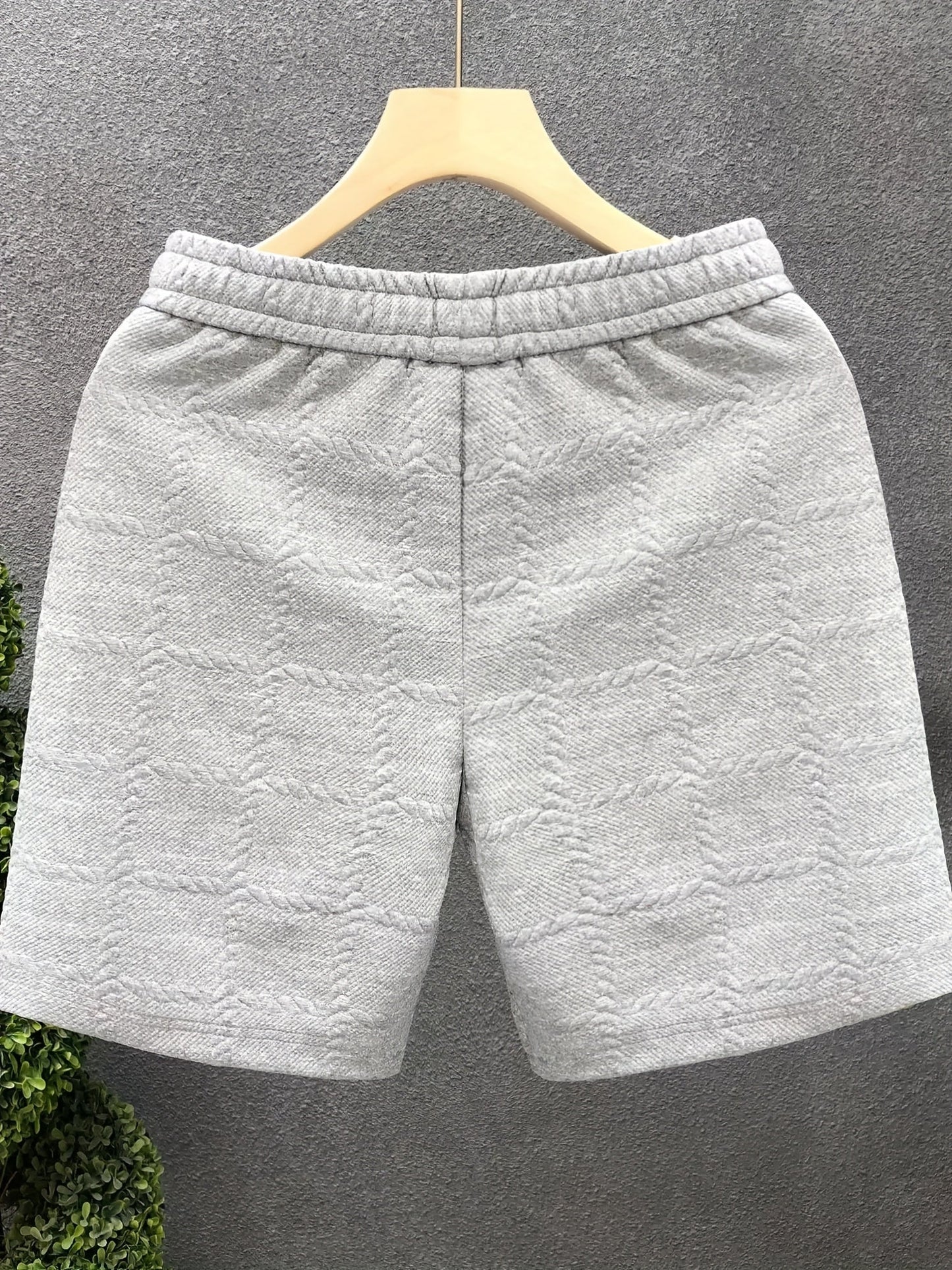 Herren Shorts mit modernem Strukturmuster – Freizeit & Sport, Komfort Fit, urbaner Look