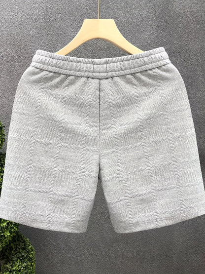 Herren Shorts mit modernem Strukturmuster – Freizeit & Sport, Komfort Fit, urbaner Look