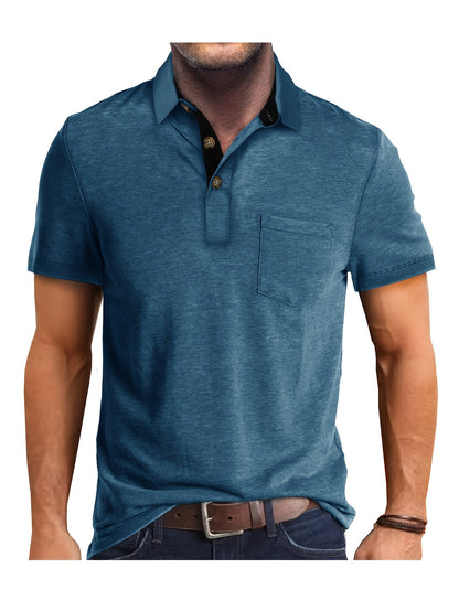 Herren Polohemd mit Brusttasche – Stilvolles Freizeitshirt für Alltag und Büro