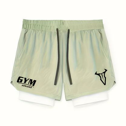 Herren Trainingsshorts mit 2-in-1-Design für Fitness und Sport