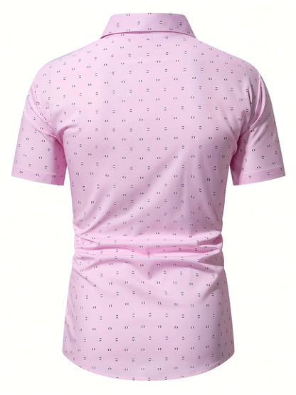 Herren Kurzarm Business Hemd Modern Fit – Elegantes Freizeithemd mit dezentem Muster, ideal fürs Büro und festliche Anlässe