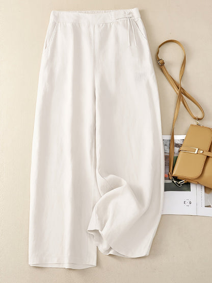 Damen Weite Freizeithose mit Kordelzug – Eleganter Sommer-Look für Alltag und Büro
