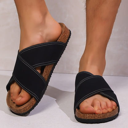 Herren Pantoletten mit Kreuzriemen – Komfortable Freizeitsandalen für Alltag und Urlaub