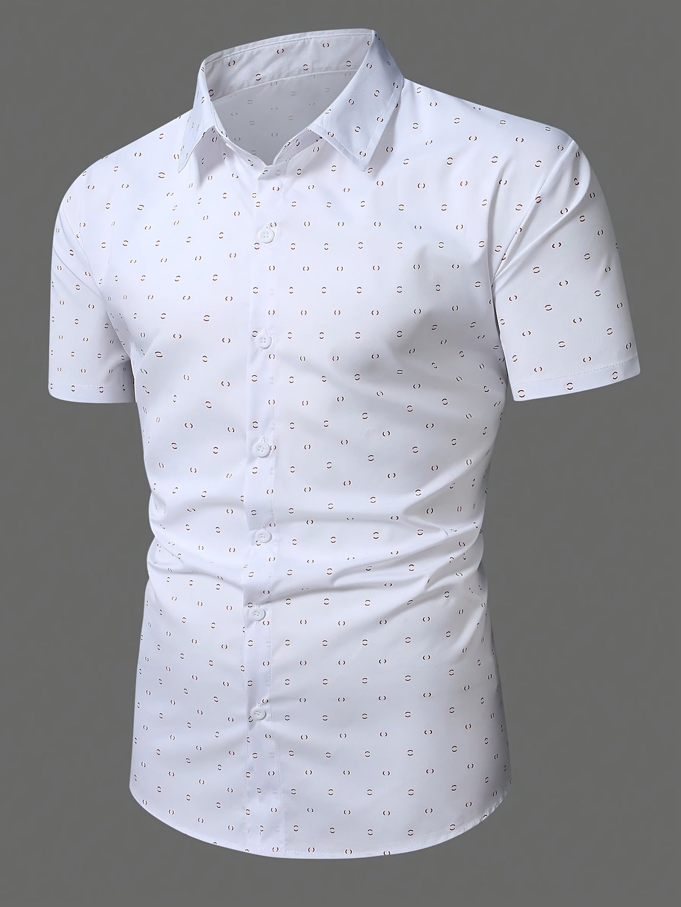 Herren Kurzarm Business Hemd Modern Fit – Elegantes Freizeithemd mit dezentem Muster, ideal fürs Büro und festliche Anlässe