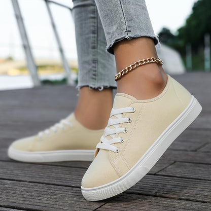 Damen Freizeit-Sneaker mit Schnürung – Bequeme Alltags-Schuhe im modernen Stil