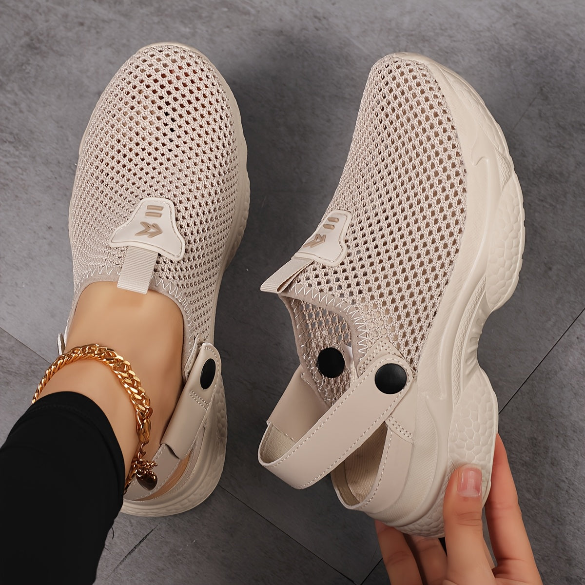 Damen Slip-On Sportliche Clogs für Komfort und Alltag – Atmungsaktive Freizeitschuhe mit Fersenriemen
