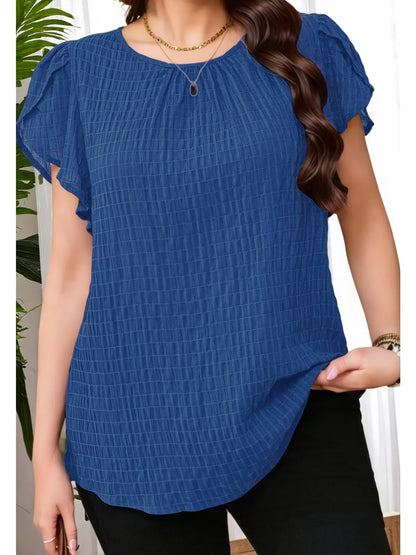 Damen Blusenshirt Elegant mit Raffungen – Lockeres Oberteil für Alltag und Büro