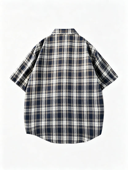 Herren Kurzarm Freizeithemd im Karo-Design – Lässiger Button-Down Stil für Alltag und Freizeit