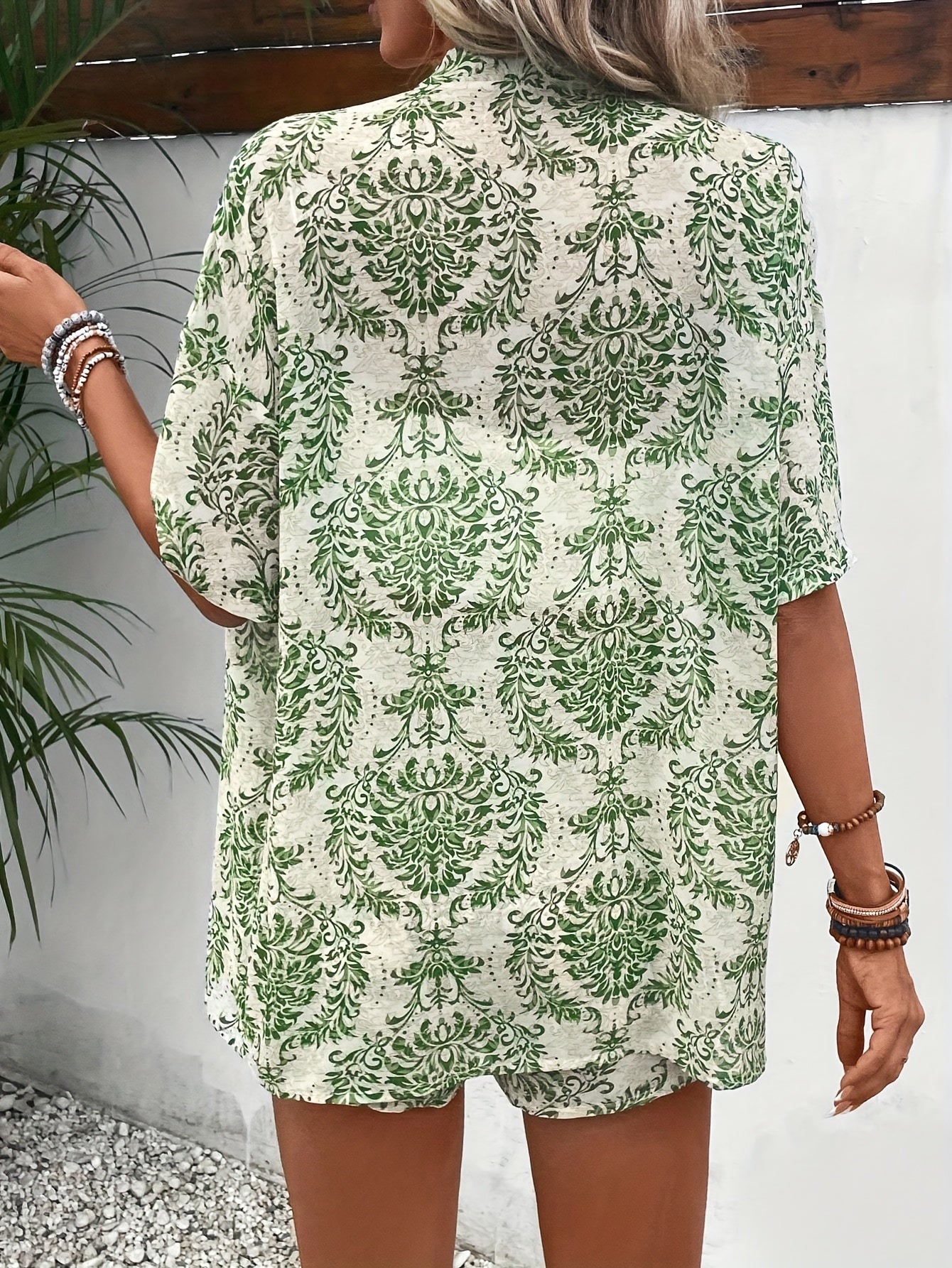 Damen Sommer Kimono-Shorts Set – Boho Style für Urlaub und Freizeit