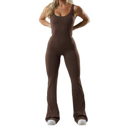 Angela – Nahtloser Yoga-Bodysuit mit Hohldesign