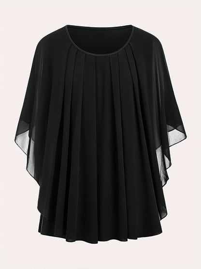 Damen Elegante Oversize Chiffon Bluse für festliche Anlässe und Alltag