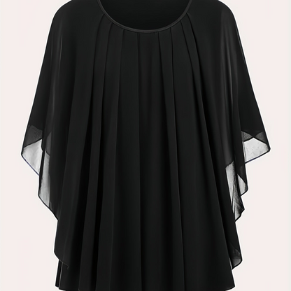 Damen Elegante Oversize Chiffon Bluse für festliche Anlässe und Alltag