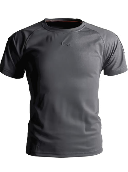 Herren Taktisches Kurzarmshirt mit Schultertaschen und Patch-Flächen – Outdoor & Einsatz