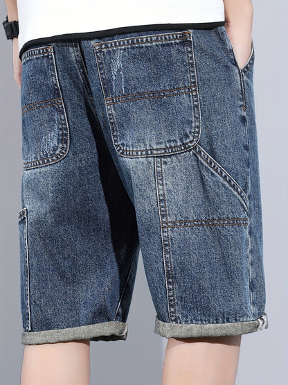 Herren Jeans-Bermuda Regular Fit – Lässige Utility-Shorts für Alltag und Freizeit