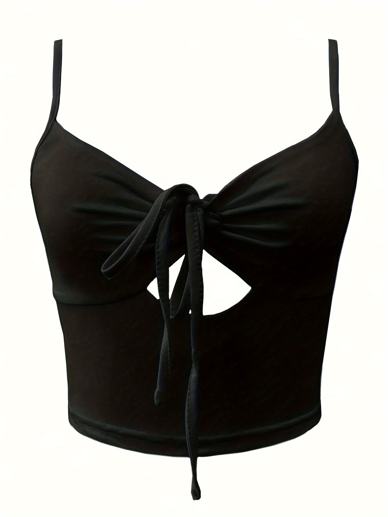 Damen Crop Top mit Cut-Out und Frontknoten – Modisches Camisole für Freizeit und Ausgehen