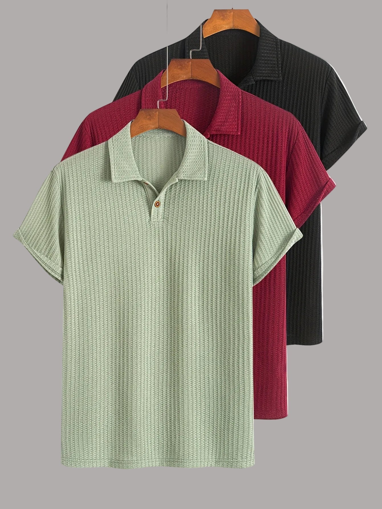 Herren Poloshirt 3er-Pack – Kurzarm, Strukturierter Look, Modern & Vielseitig für Alltag und Freizeit