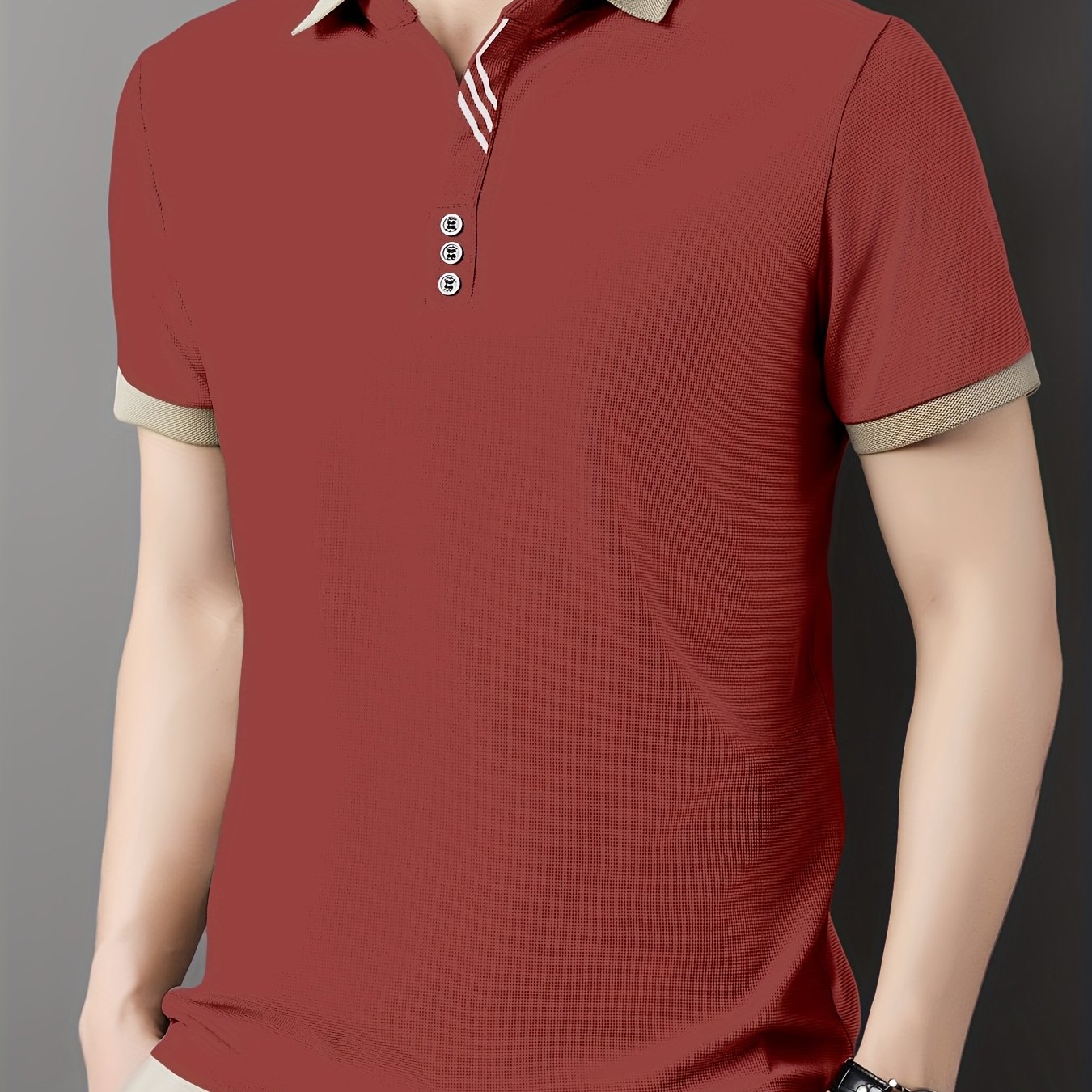 Herren Polohemd mit Kontrastkragen – Stilvolles Freizeit- und Business-Poloshirt