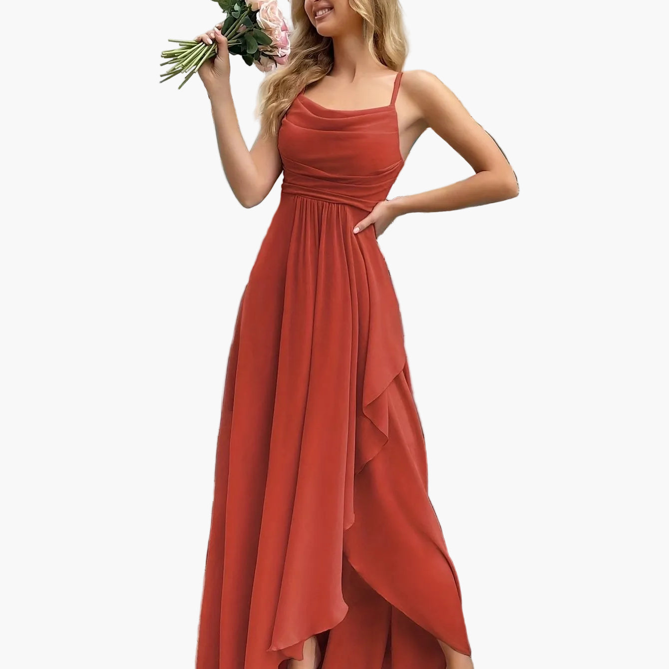 Damen Elegantes Abendkleid – Fließendes Fit & Flare Maxikleid für besondere Anlässe