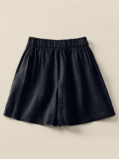 Damen Weite High-Waist Shorts im Casual-Look für Alltag und Freizeit