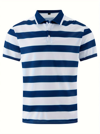 Herren Polo-Shirt mit Streifenmuster – Moderner Freizeit-Look für Alltag und Büro