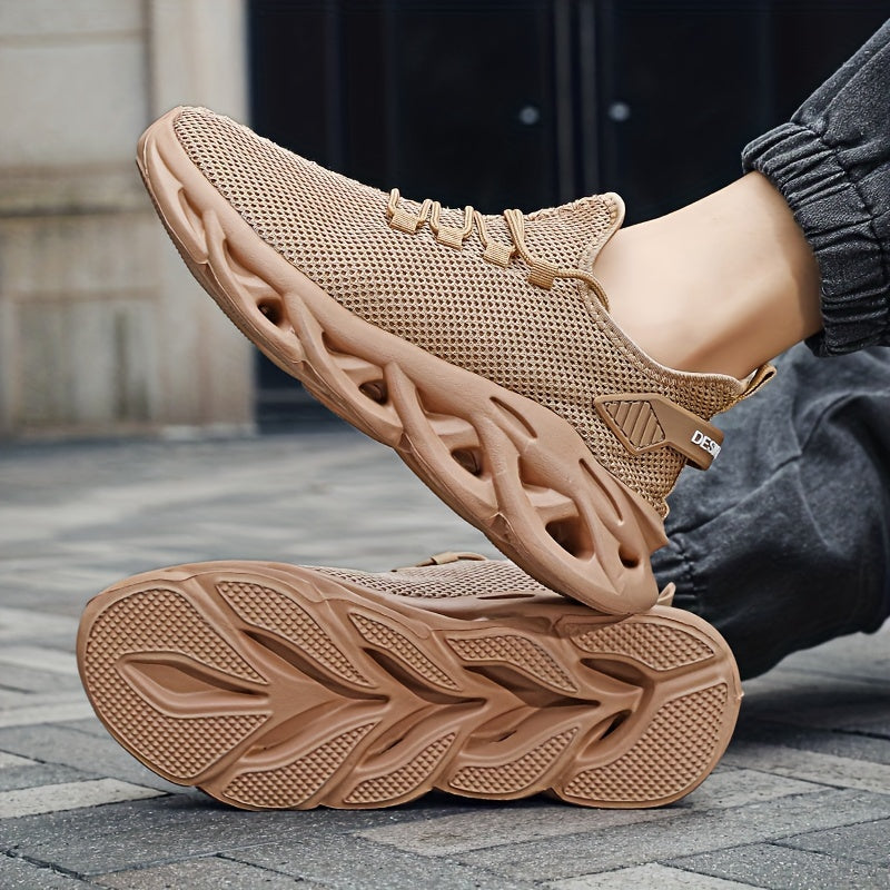 Herren Sneaker Sportliche Straßenschuhe mit Futuristischer Sohle – Laufen, Fitness & Freizeit