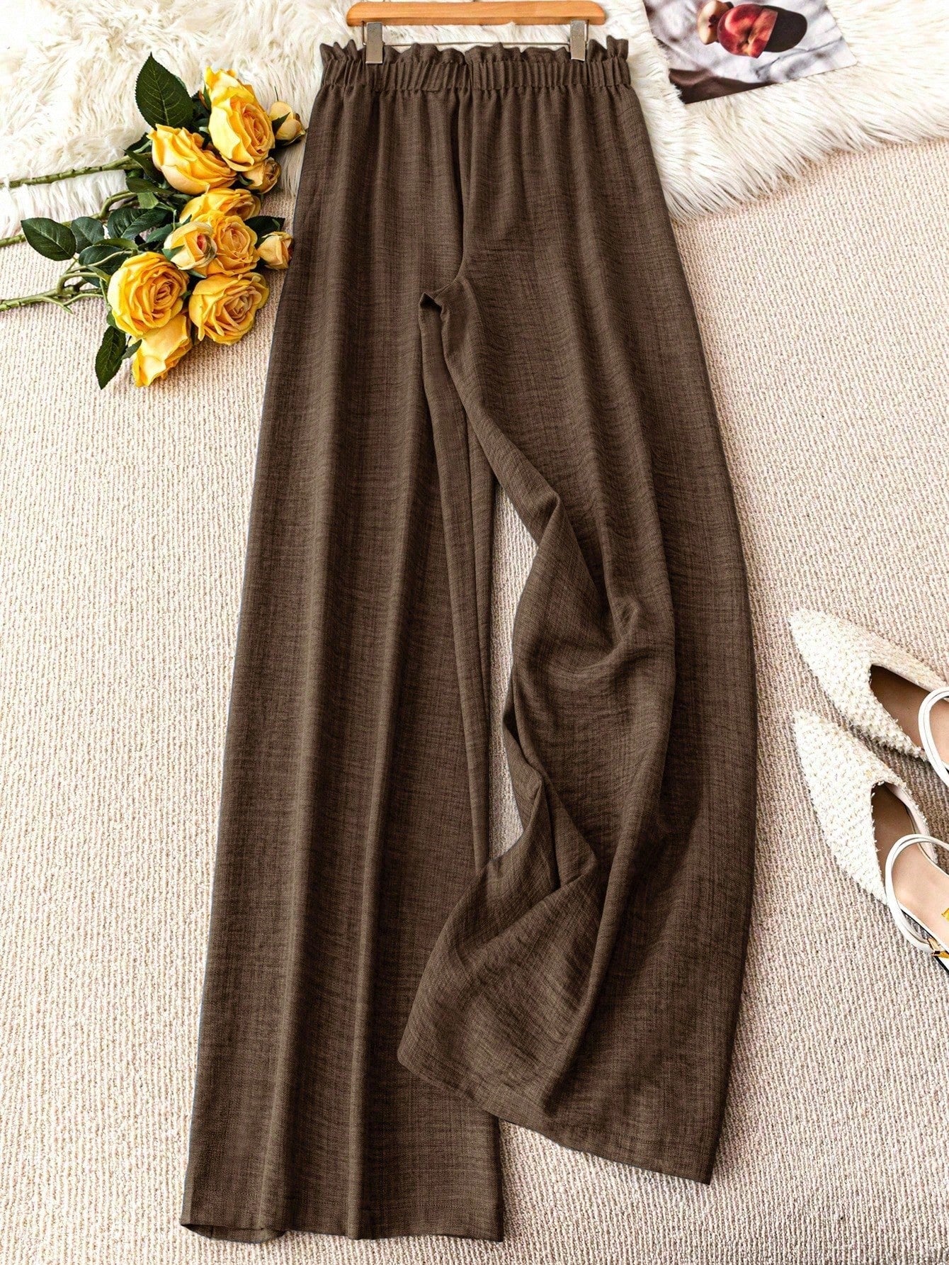 Damen Weite Freizeithose mit Kordelzug – Lässiger Look für Alltag & Urlaub