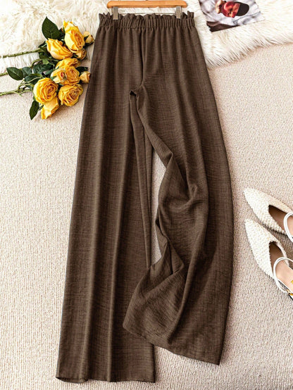 Damen Weite Freizeithose mit Kordelzug – Lässiger Look für Alltag & Urlaub