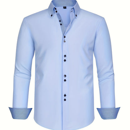 Herren Business Freizeithemd – Eleganter moderner Schnitt für Büro und Alltag