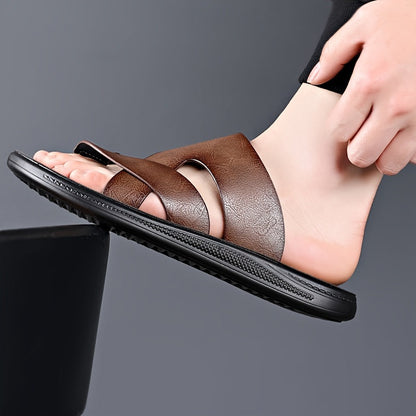 Herren Komfort-Sandalen für Alltag und Freizeit – Bequeme Slip-On Pantoletten mit sportlichem Design
