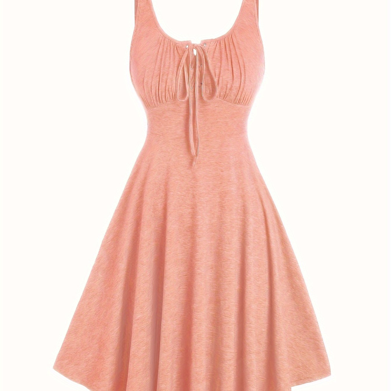 Damen Skaterkleid im Freizeitstil mit Schnürung und Schwingrock – Ideal für Alltag und Sommer