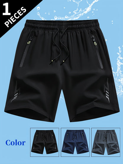 Herren Sport Shorts mit Reißverschlusstaschen – Trainingsshorts für Fitness, Laufen & Freizeit