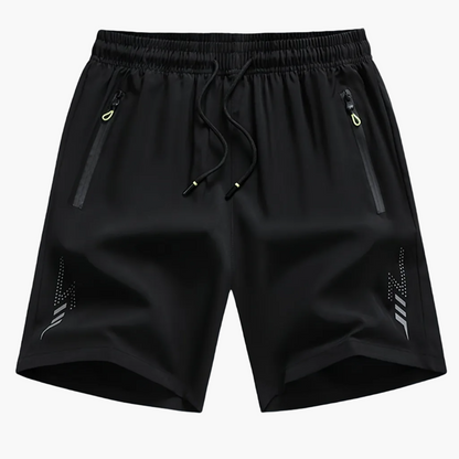 Herren Sport Shorts mit Reißverschlusstaschen – Trainingsshorts für Fitness, Laufen & Freizeit