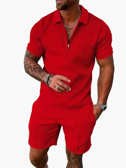 Herren Sommer Polo Set – Modernes Poloshirt & Shorts für Freizeit, Urlaub und Alltag