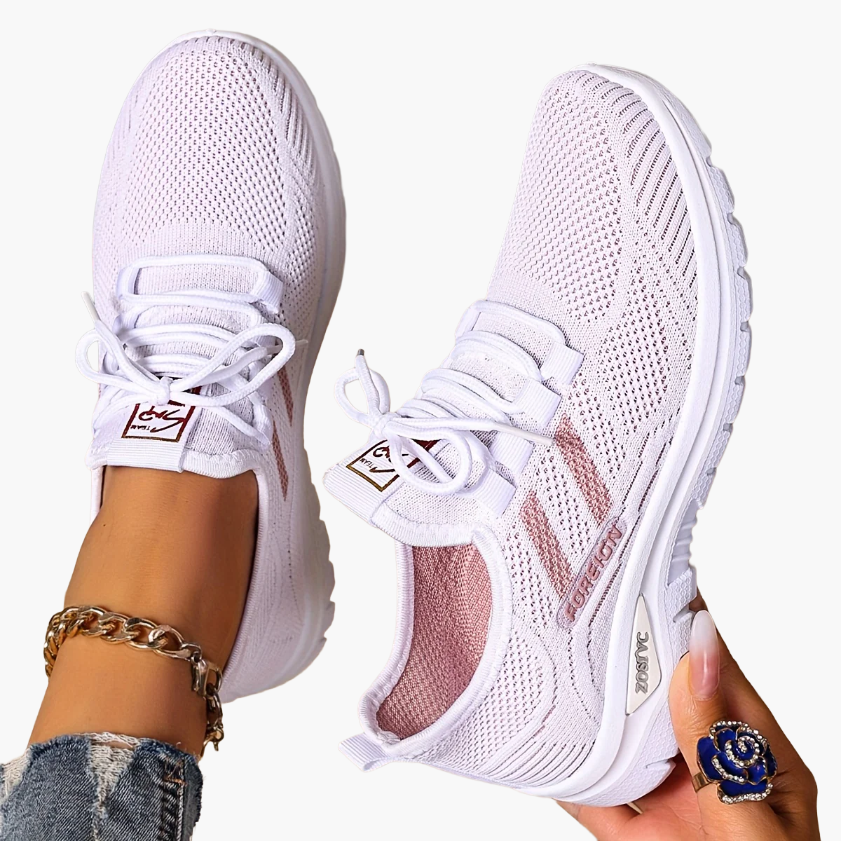 Damen Freizeitsneaker mit Komfortsohle für Alltag und Sport