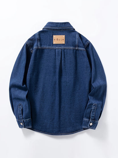 Herren Denim Overshirt im Casual-Look für Alltag und Freizeit