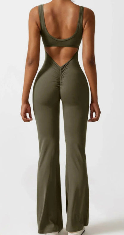 Angela – Nahtloser Yoga-Bodysuit mit Hohldesign
