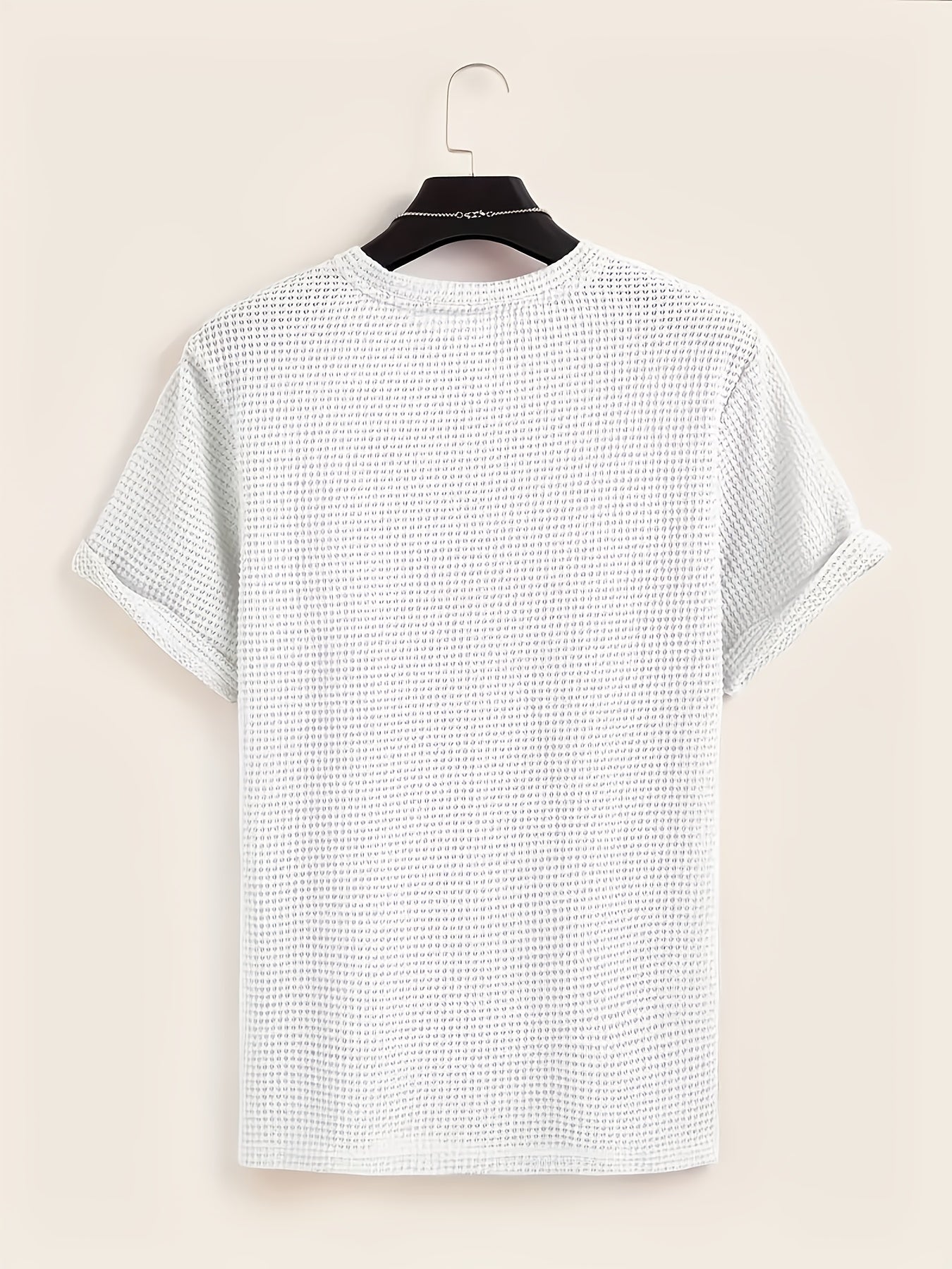 Herren T-Shirt mit modernem Mesh-Design und lässigem Schnitt – Perfekt für Sommer, Urlaub & Freizeit