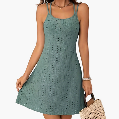 Damen Sommer Strandkleid Elegant A-Linie mit Doppelträgern – Perfekt für Freizeit und Urlaub