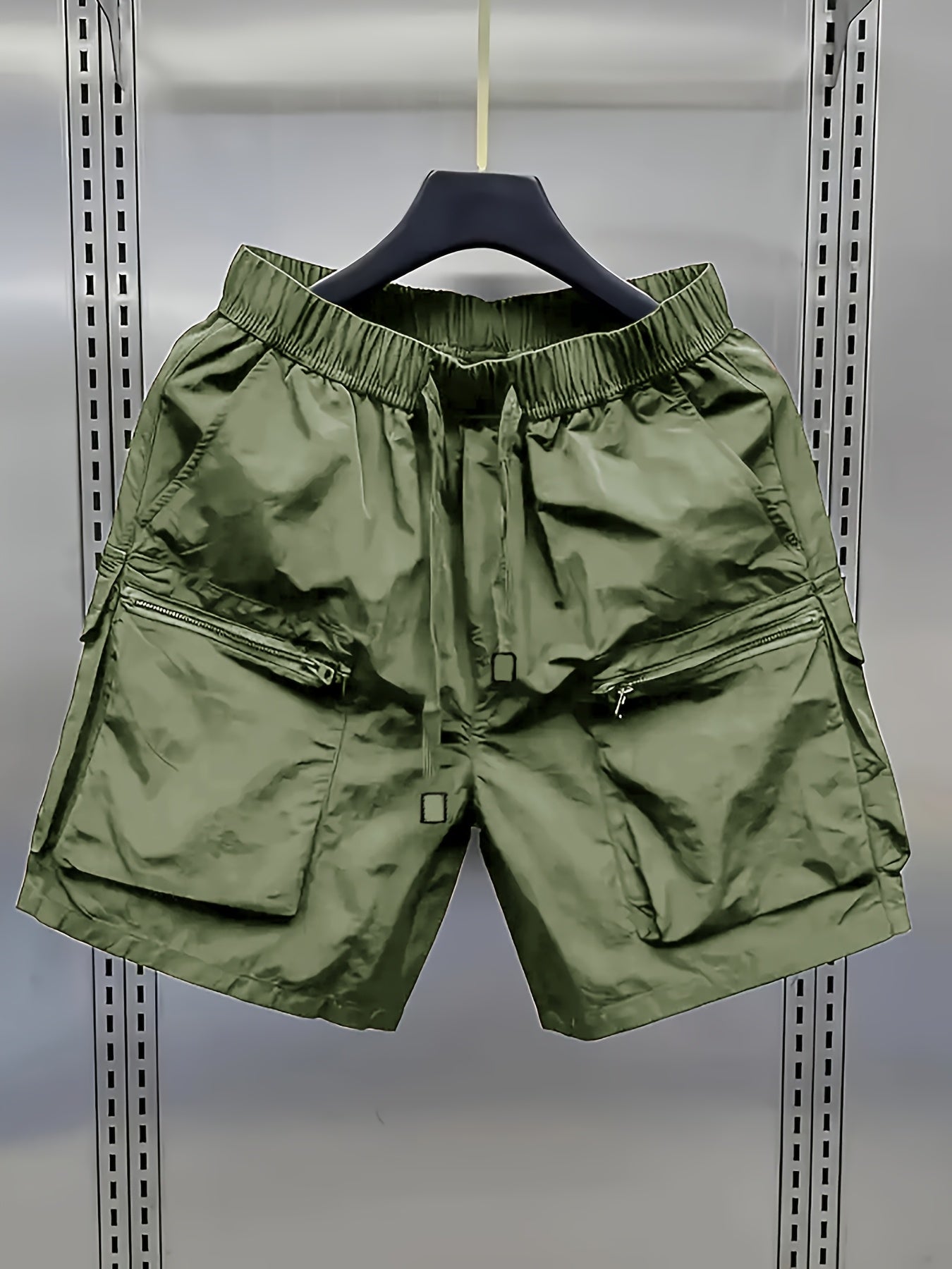 Herren Cargo Shorts mit großen Taschen und Reißverschlüssen – Urban Freizeitstil