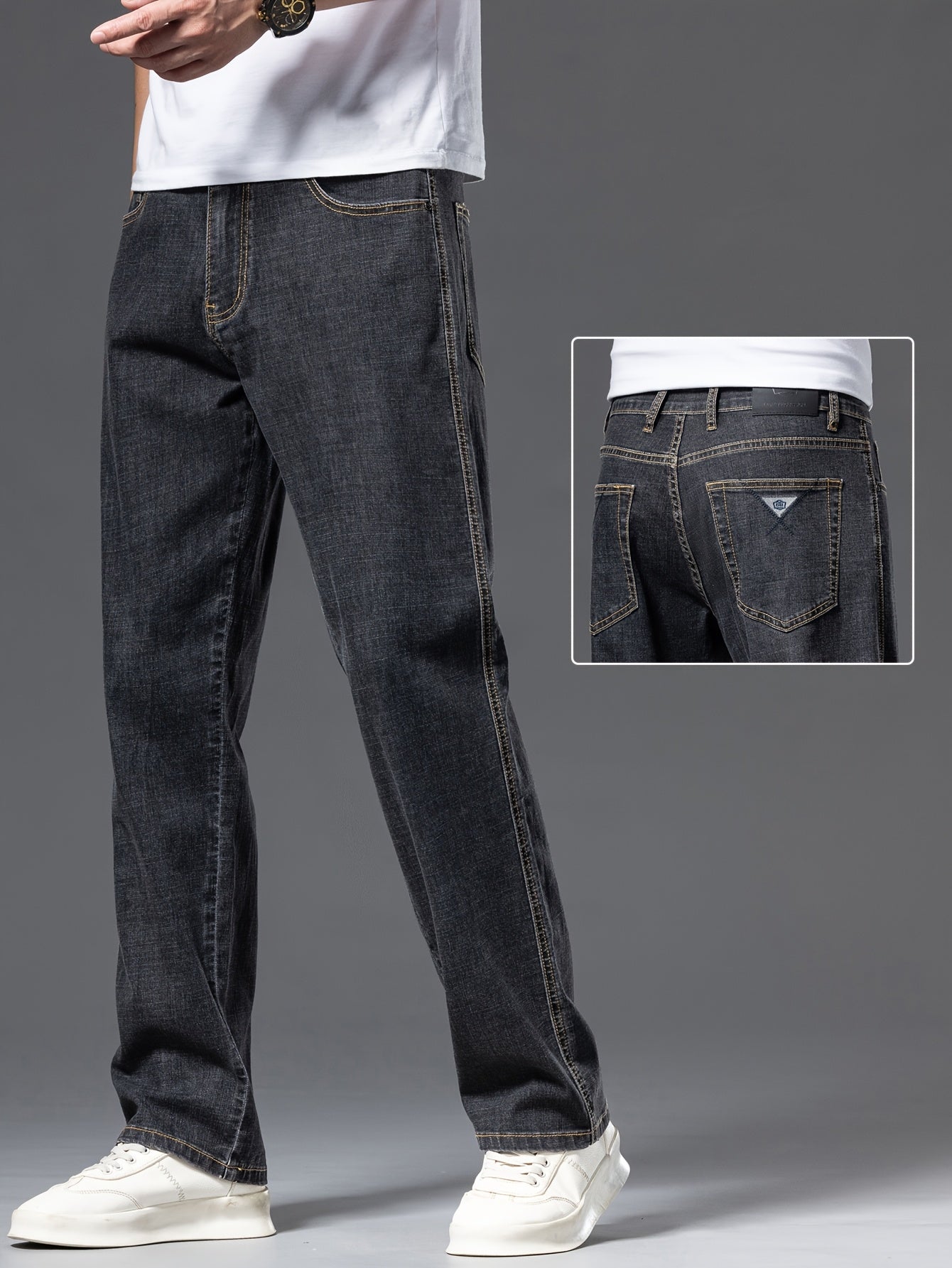 Herren Gerade Schnitt Jeans – Lässige Denim Hose im modernen Stil für Alltag & Freizeit
