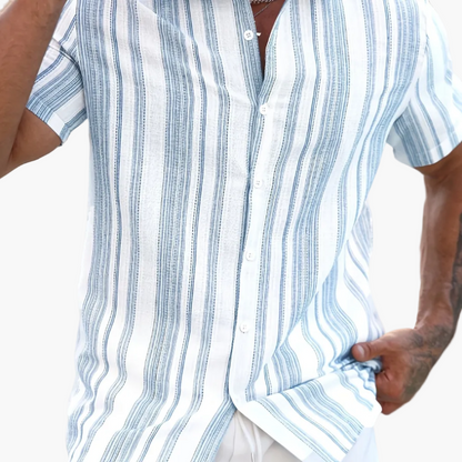 Herren Freizeithemd mit Streifenmuster – Sommerlich, Stilvoll, Perfekt für Urlaub und Alltag