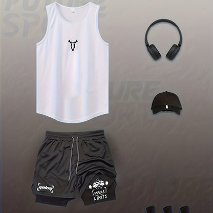 Herren Fitness Trainingsset – Muskelaufbau Tanktop & Shorts für Gym und Workout
