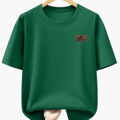Herren T-Shirt mit Berg-Logo – Freizeit, Modern, Outdoor-inspiriert