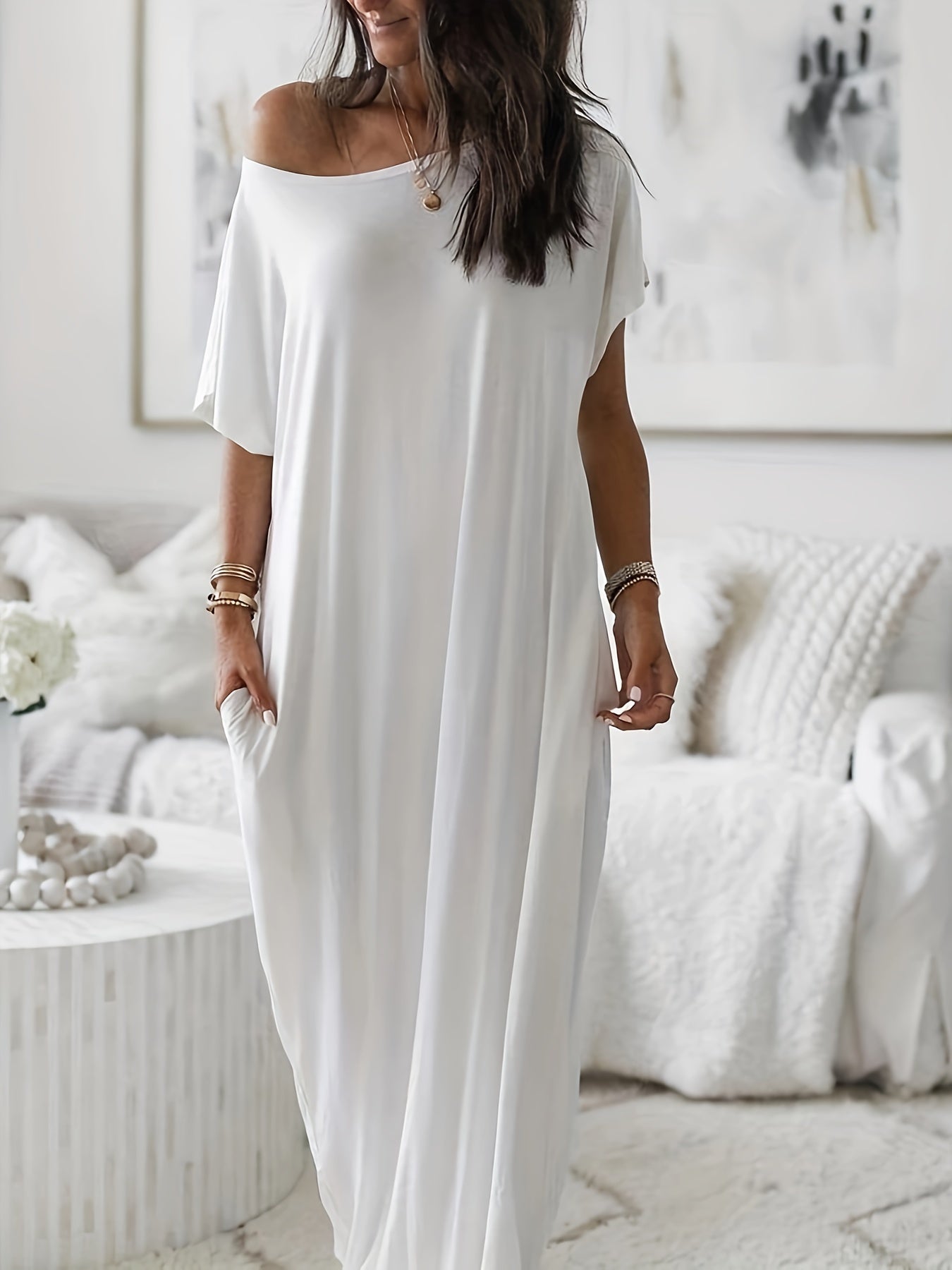 Damen Maxikleid Lockerer Stil für Alltag und Freizeit