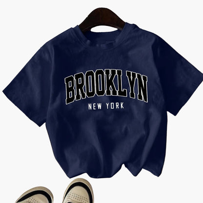 Damen Brooklyn New York Urban Streetstyle T-Shirt – Lässiges Freizeitshirt für Sommer